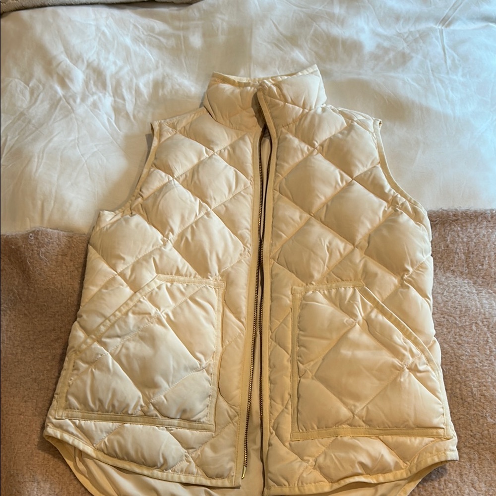 Cream Quilted Vest